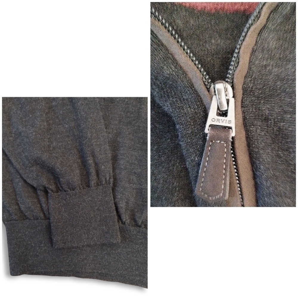 Orvis Merino Wool Quarter Zip Sweater 2.0 Men's XXL Charcoal 28RZ Fly - Picture 5 of 7